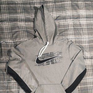 Nike Big Swoosh Logo Grey Hoodie